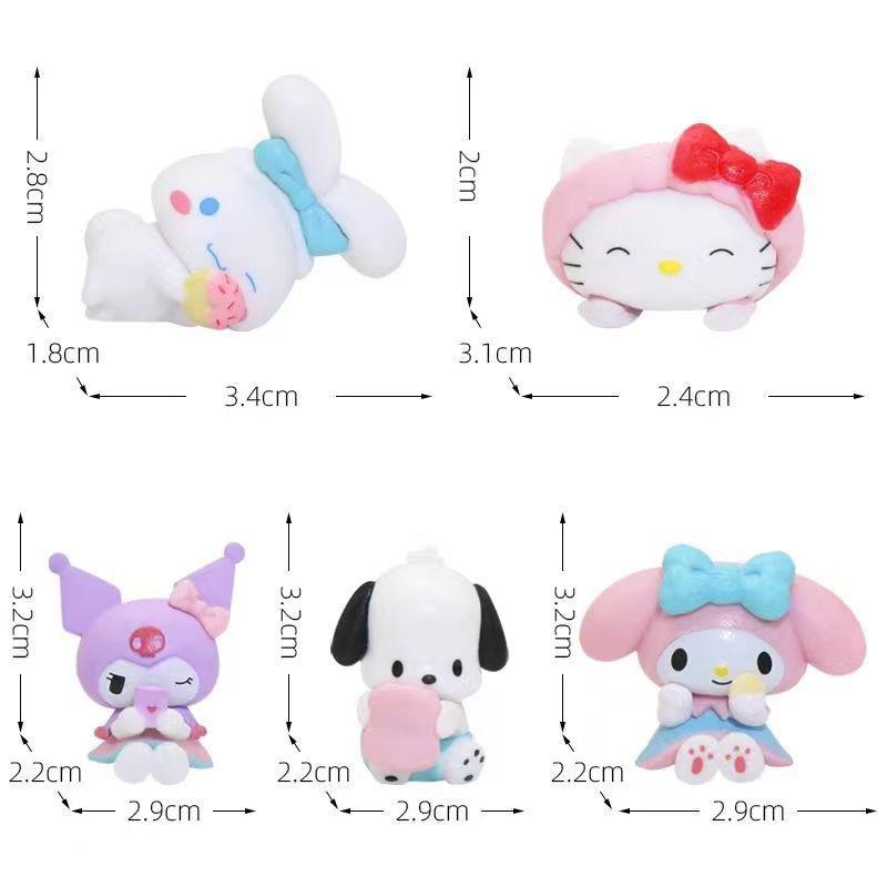 

5pcs Kawaii Sanrio Anime Figure3-4cm Kawaii Pochacco Melody Model Accessories Children s Toys Gift Action Figures Pvc Gift Doll