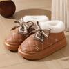 Waterproof bag and butterfly cotton slippers women's winter fashion outer wear thick-soled velvet thickened non-slip warm snow boots