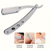 1set Men Straight Barber Edge Steel Razors Folding Shaving Knife Hair Removal Tools with Blades Foldable Hair Blade Barber Straight Razor