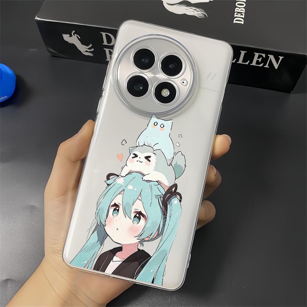 For Oneplus Ace 6 6T/15 13 13R 13T 12 12R 11 Ace 5 Pro Ace 3 3V Hatsune Miku Soft TPU Clear Phone Case / Camera Protection Shockproof One plus Cover Oneplus 15