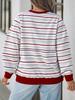 2026 Autumn/Winter Women's Round Neck Striped Long Sleeve Loose T-shirt