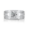 Bague Ringen S925 Silver Inlaid 1ct Moissanite Personality Handsome Men's Fashion Adjustable Ring
