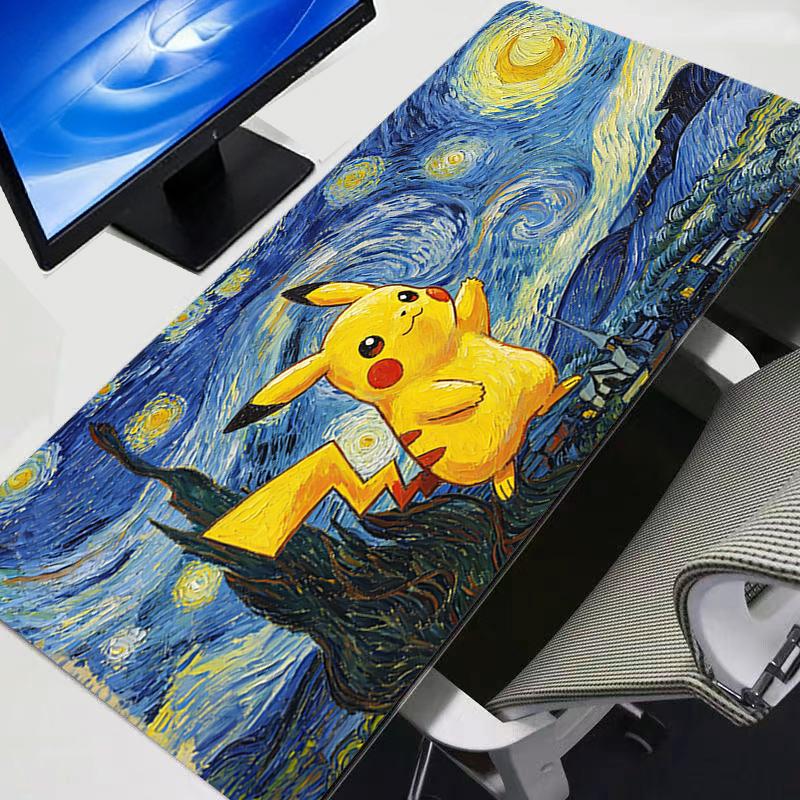 Sakura Pagoda Mouse Pad Gengar Pokemon Pikachu Anime Gaming Accessories Table rug Gamer Carpet Desk Mat Sakura Pagoda Mousepad 800x300x2mm