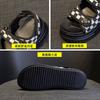 Heelless Cool Slippers Women's New Products In Summer 2025, Platform Muffin Sandals, Fashionable Versatile Checkerboard Sandals Women