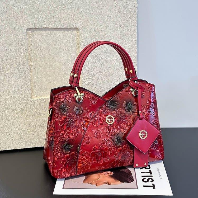 Handbemalte Damen-Tragetasche Schulter-Umhängetasche