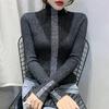 Women's Fall and Winter Knitted Half-high Neck Bottoming Shirt Slim Pullover Sweater