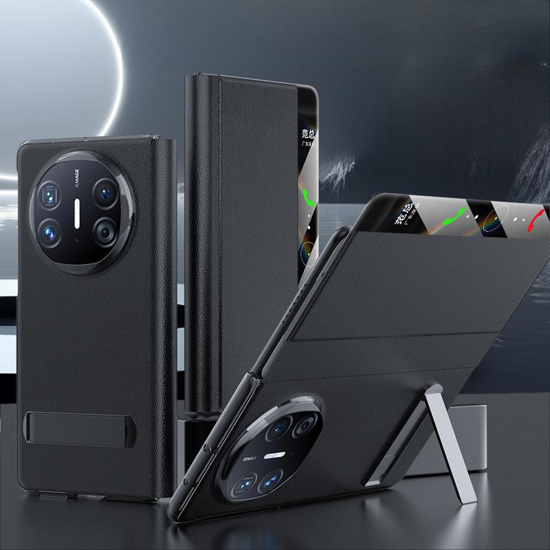Suitable for Huawei MateX6 Mobile Phone Case Bracket Smart Window X6 Full-inclusive Anti-fall Folding Business Flip Leather Case