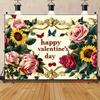 2D Cheerful Happy Birthday Backdrop with Flowers, Balloons and a Blue Sky