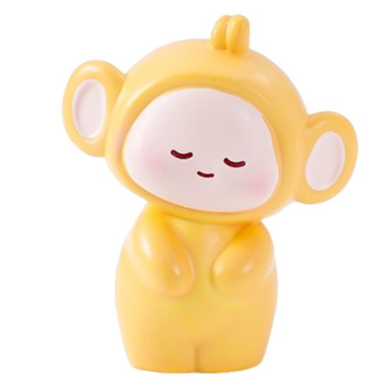 4 Pcs Mini Resin Doll Figurine Cartoon Doll Miniature Figures Tiny