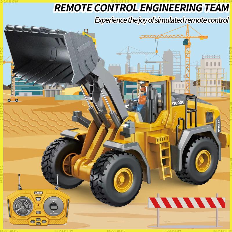 Remote Control Excavator Dump Truck 2.4G Rc Model Car Plaything Professional Alloy Plastic Simulation Construction Vehicle For Kids