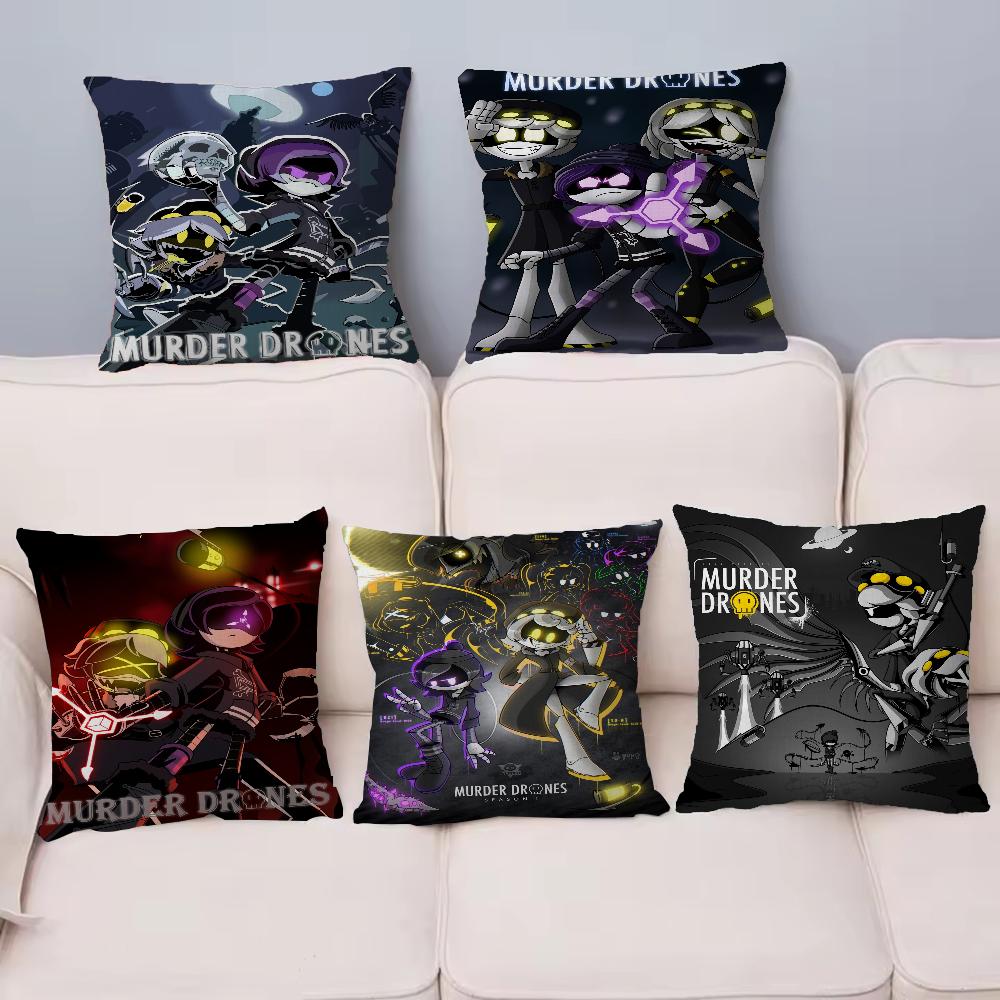M-Murder Drones Cushion Cover Decorative Pillow Sofa Home Decor Case Pillow Cases