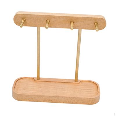 Holder Hook Organizer Storage Rack with 4 Hooks And Tray Decorative Gift Multifunctional for