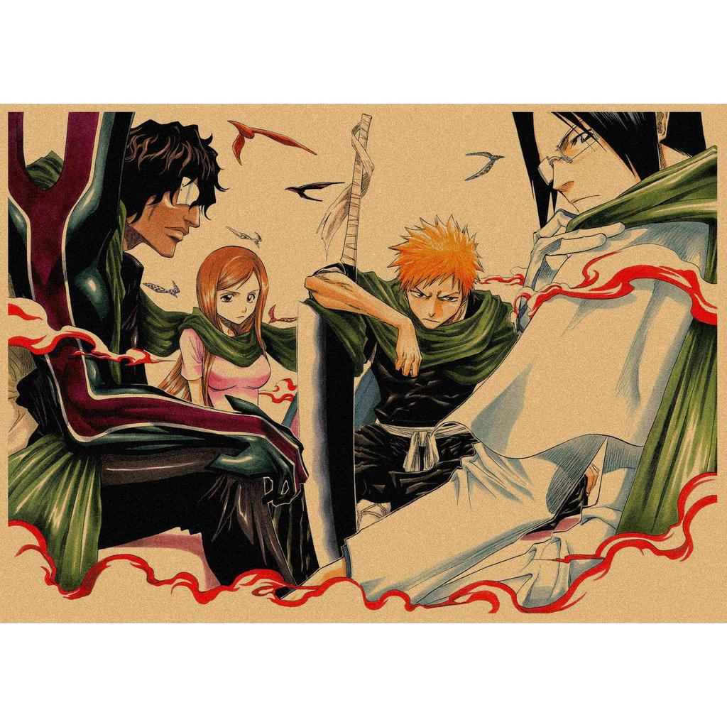 Bleach Anime Retro Kraft Paper Poster Wall Decoration