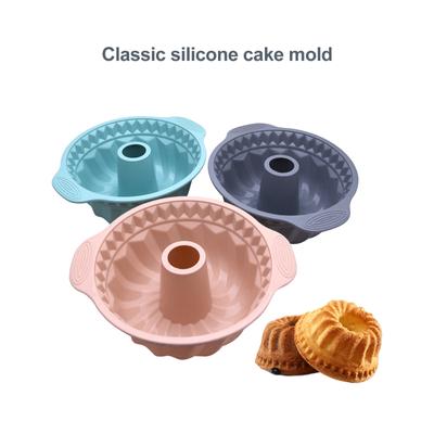 Doppelohr Silikon Mousse Kuchenform Hochtemperaturbeständige Kuchenform DIY Kuchen Backwerkzeug