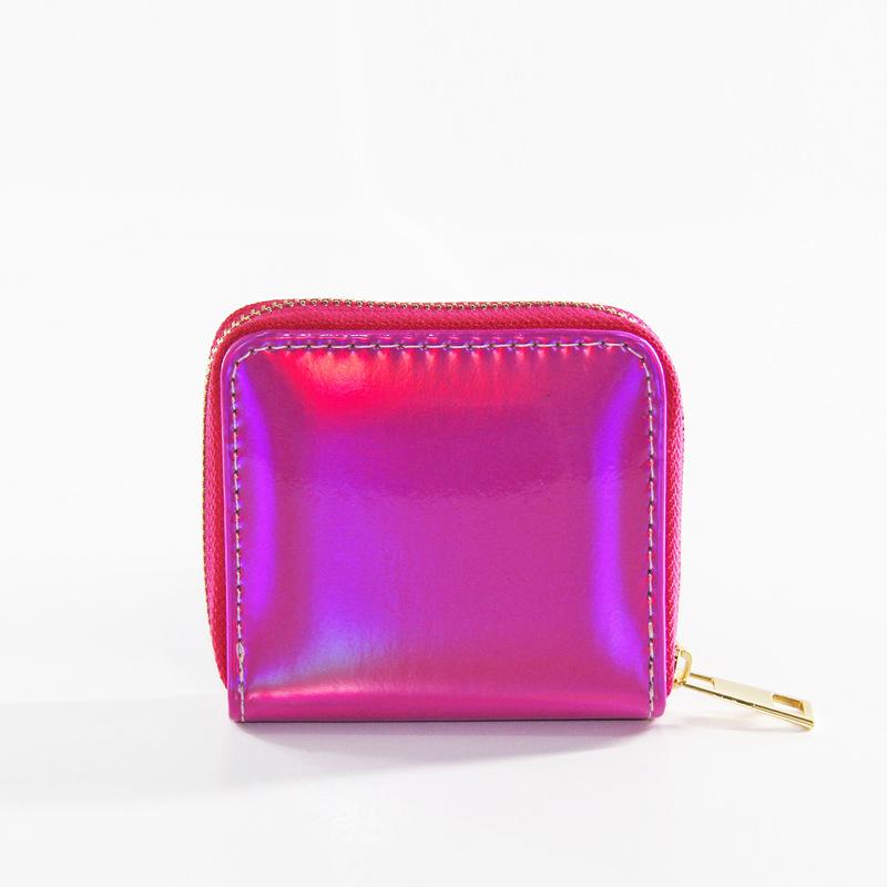 

Новая женская короткая глянцевая сумка для мелочи из радиевой однотонной ткани, кошелек-кардхолдер, детская сумка.