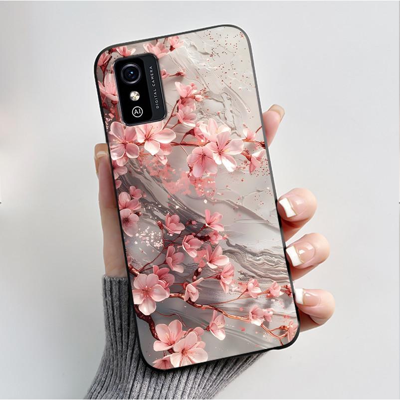 Printing Pattern Case For ZTE Blade L9 Soft Silicone Black Shell Cover Cute Flower Cartoon Casing