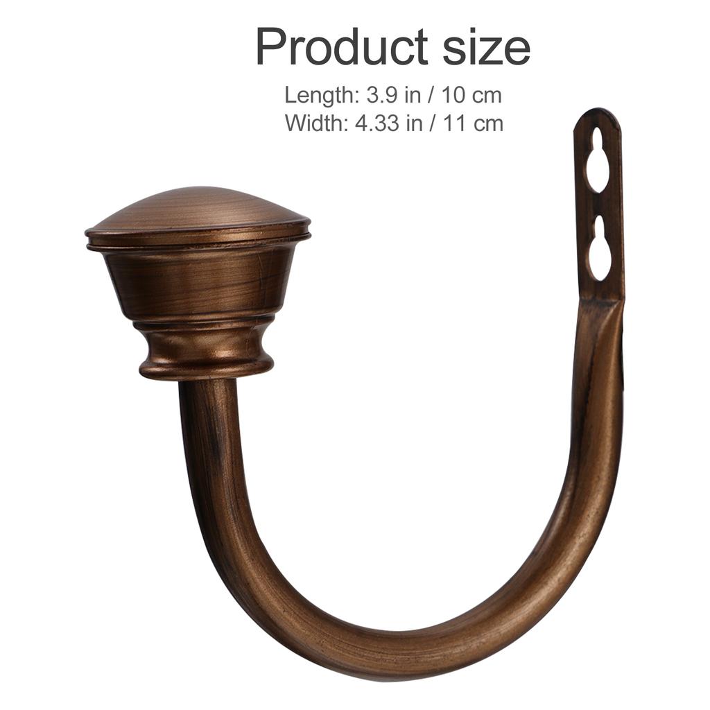 2pcs Curtain Hooks Wall Mounted U-Shape Holdbacks For Home Decor Multi Use Iron Hangers Bedroom Bathroom Kitchen Garage