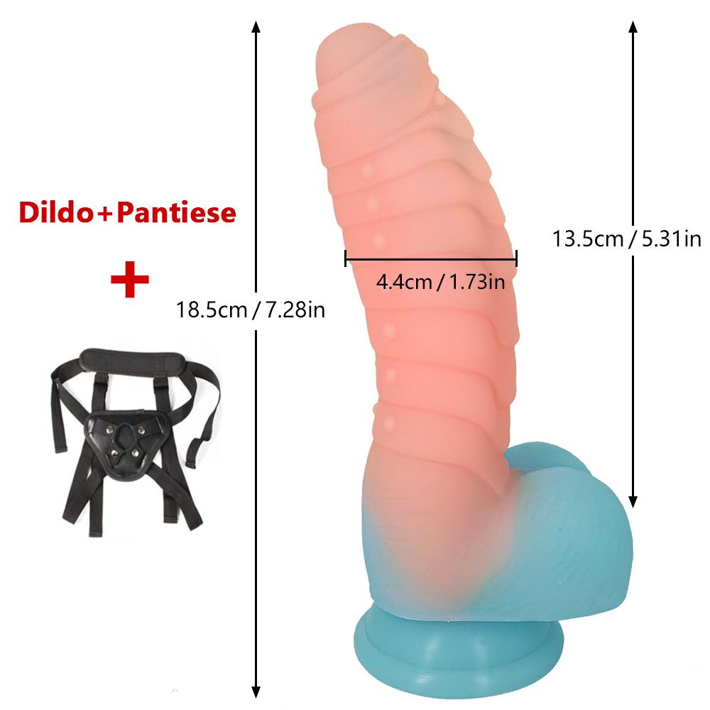 New Luminous Silicone Dildos with Suction Cup Glow In Dark Colorful Penis for Beginners Female Men Masturbator Sex Toy For Adult