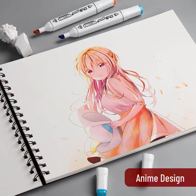 Thickened 8K A4 Anime Marker Notebook for Students Hand Drawing