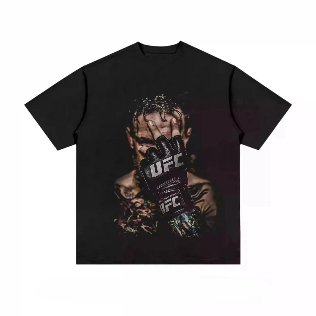 New Retro Trend Portrait Classic Ufc Star Print Women‘s Men's T-shirt Oversized Cotton Fashion Y2K Top Summer Short Sleeve Clothing Tee