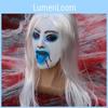 Ghost Latex Female Cosplay Mask With White Hair For Haunted House Decorations