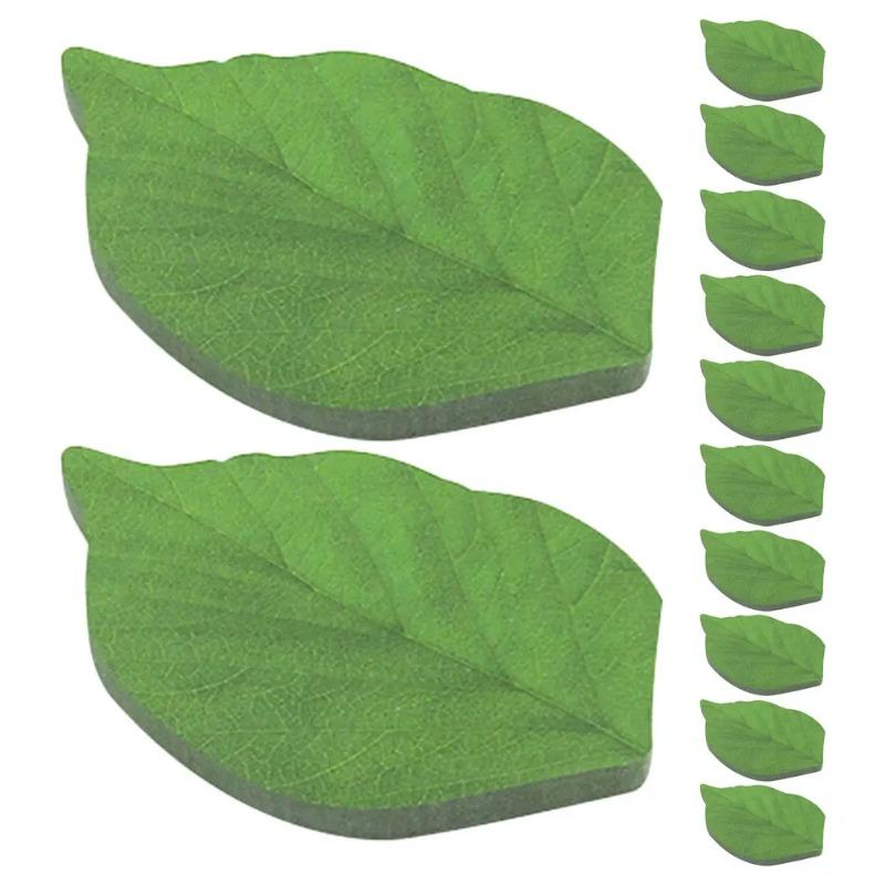 50 kartek/zeszyt notatek z motywem zielonych liści Zielony motyw liści Mocny klej Trwałe Biurowe Domowe Materiały do notowania