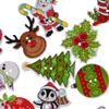 50PCS DIY 2 Holes Wooden Buttons Wood Christmas Decorative Cartoon Handmade Scrapbooking for Craft Supplies Sewing Accessories