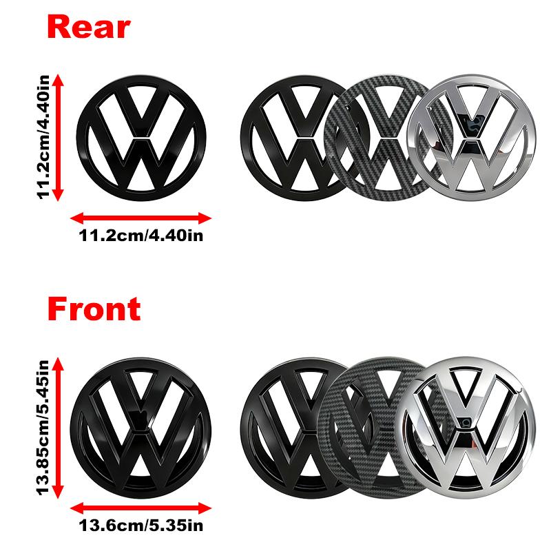 For VW Golf 7.5 5KO853601C Car Accessories Front Grille and Rear Emblem Modified Black Label Logo Cover Car Styling zh3