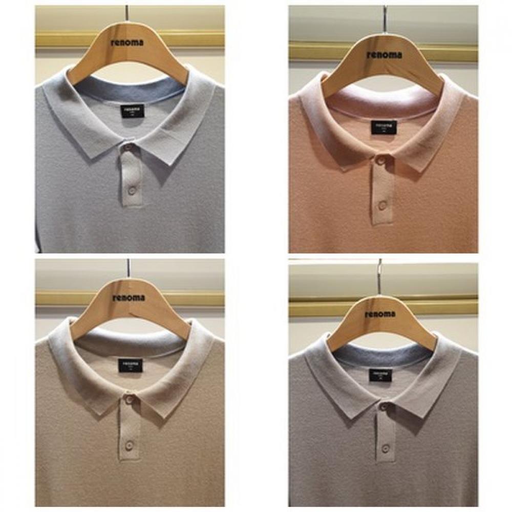

Renoma Collar Neck Button Short Sleeve 4 Types Rlusw1001lb 04. RLUSW1001LG/110