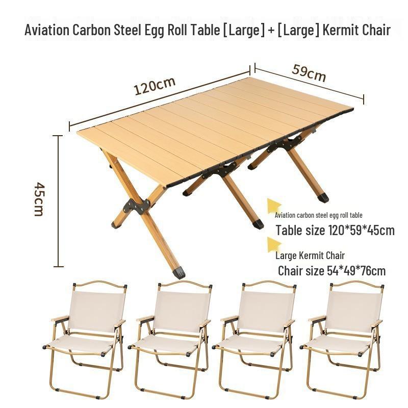 Conjunto Portátil Ultraleve de Mesa Dobrável e Cadeiras de Alumínio para Acampamento ao Ar Livre e Piqueniques
