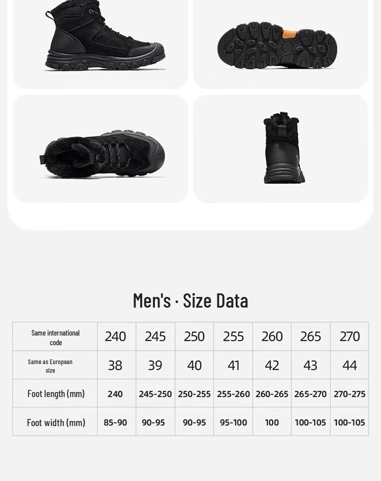 Camel Men's Winter Warm High-Top Hiking Boots