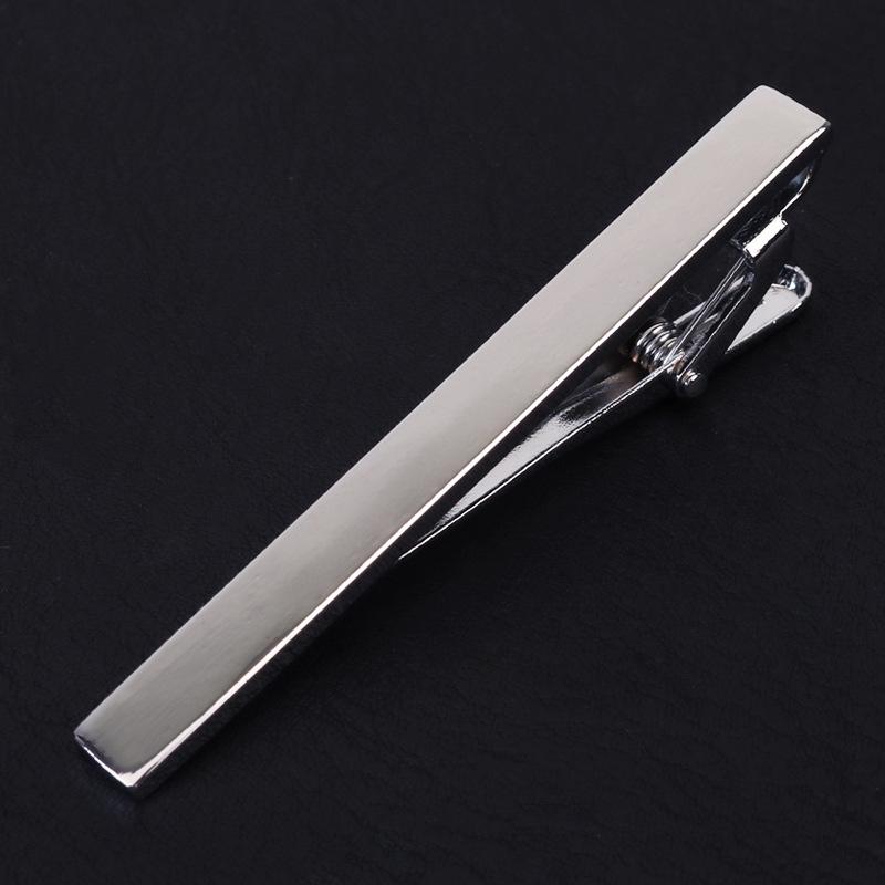 Men'S Silver Tie Clip Business Dress Simple Men'S And Women'S Pins Korean Version Security Collar Clip Fashion