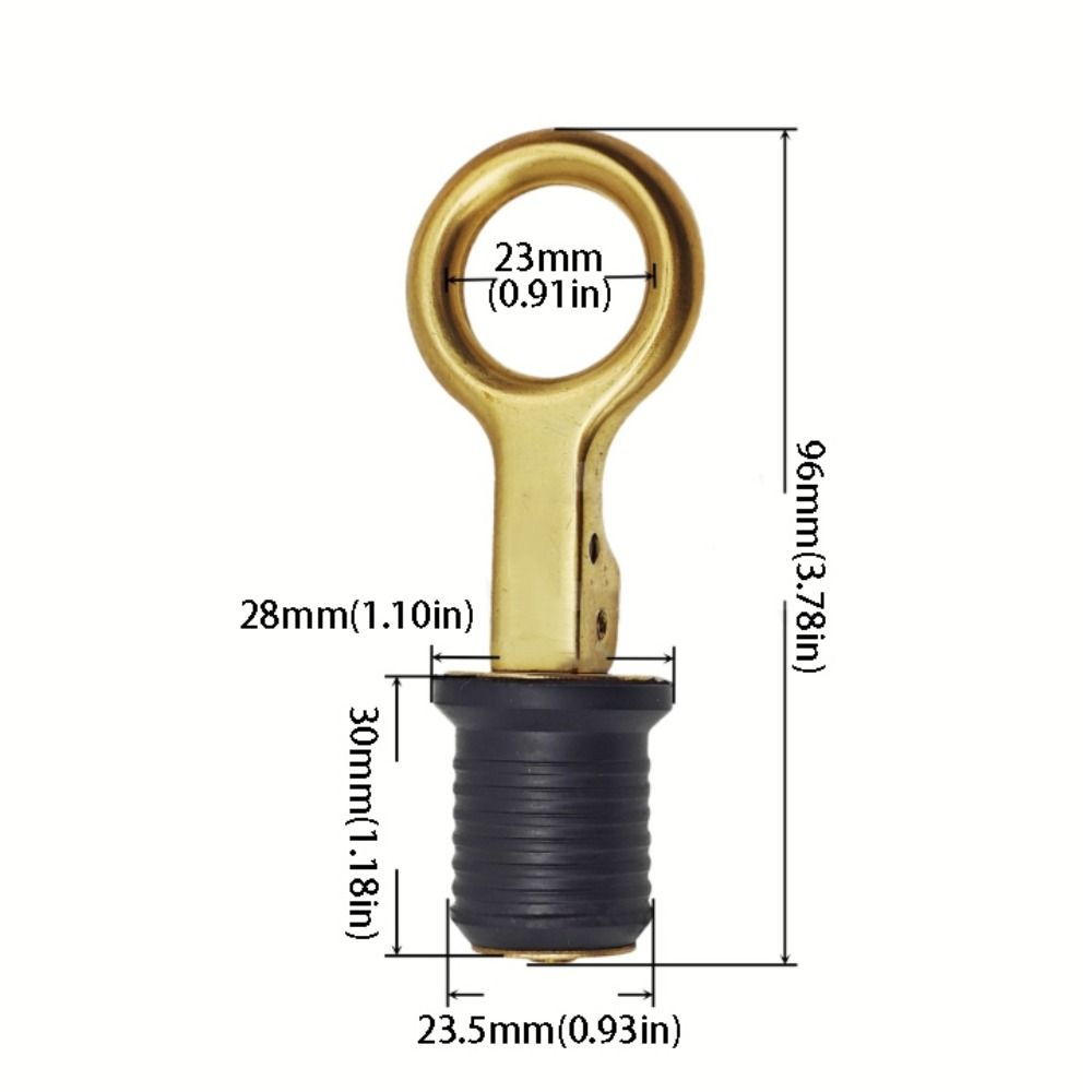 Rubber Plug Marine Boat Drain Plug Sturdy Compression Plug Plumbing Brass Handle Drain Plug  Kayaks