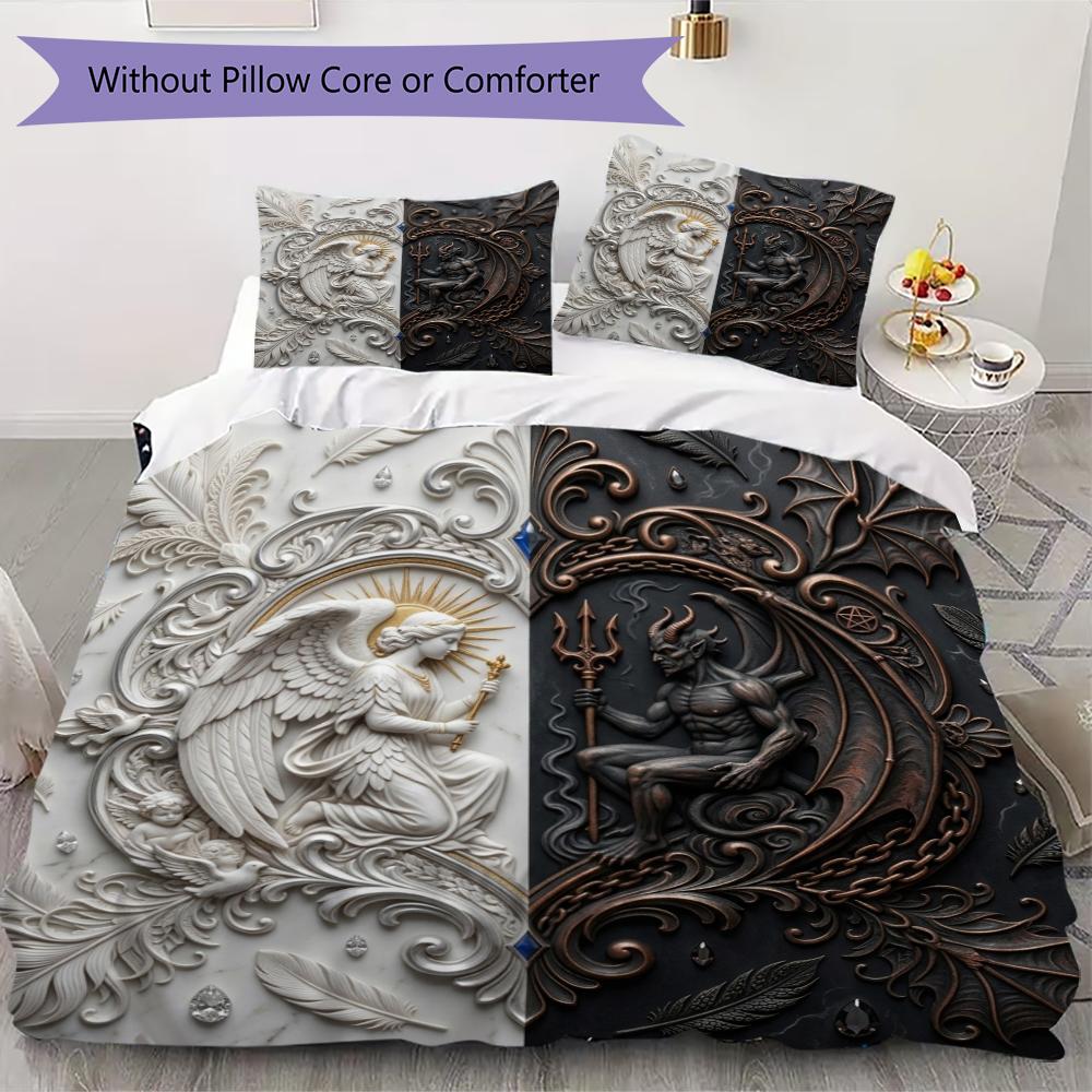 

Gorgeous B&W Pattern Bedding uilt Set uilt Cover Pillowcase Home Decoration Birthday Gift (1 * duvet cover + 2 * pillowcase without core)39 135x200cm