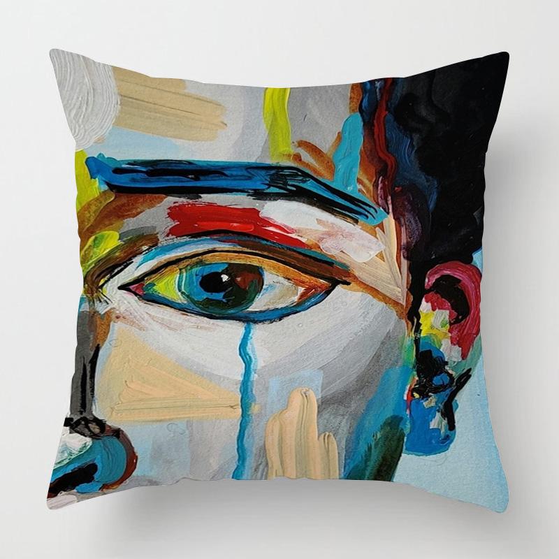 Nordycki Styl Abstrakcyjna Sztuka Figura Poszewka na Poduszkę 40x 40cm Salon Sofa Dekoracyjna Poszewka na Poduszkę Pokój Dekoracyjna Estetyka