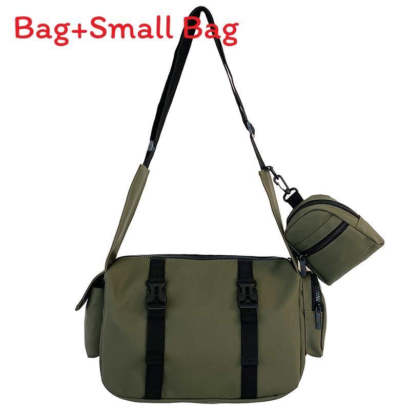Kids Solid Simple Color Large Capacity Shoulder Bag With Breathable Material