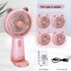 2024 Portable Cartoon USB Handheld Fan with Phone Stand