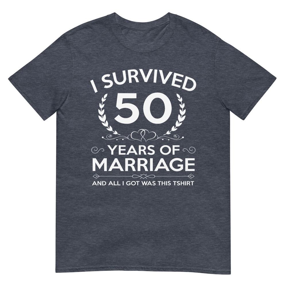 Regali Anniversario di Matrimonio 50 Anni Coppia Marito Moglie 50 Anni Maglietta