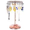M-Modern-13.3 Inch Black Metal Rotating Jewelry Stand Organizer For Necklaces And Bracelets