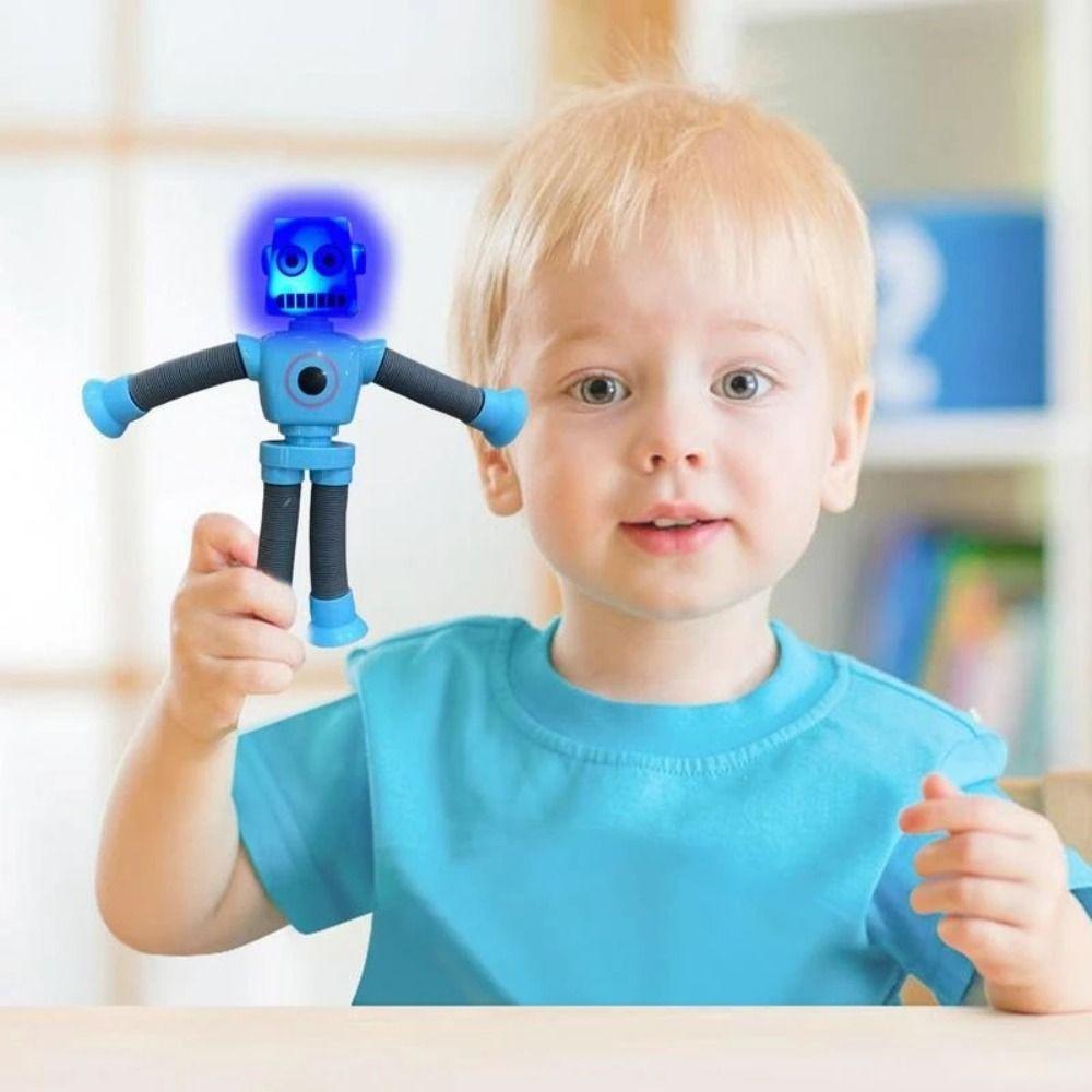DIY Stretch Tube Telescopic Suction Cup Montessori Sensory Toy Fidget Toys Robot Pop Tubes Toy
