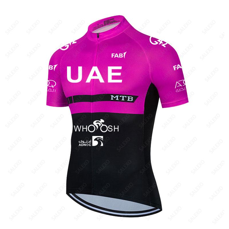 Uae Fluorescent Green Cycling Sets Men's Summer Bicycle Clothing Breathable Mountain Cycling Clothes Suits Ropa Ciclismo Maillot