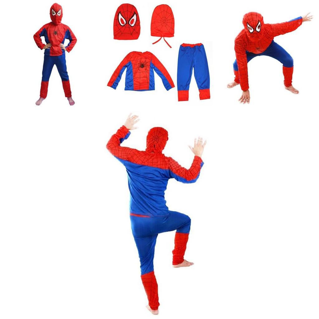 Niesamowity kostium dla dzieci z wzorem Spider-Mana na Halloween i imprezy