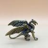 Brass Beast Figurines Retro Animal Model Desktop Ornament Pterosaur Dragon Small Statue  Car