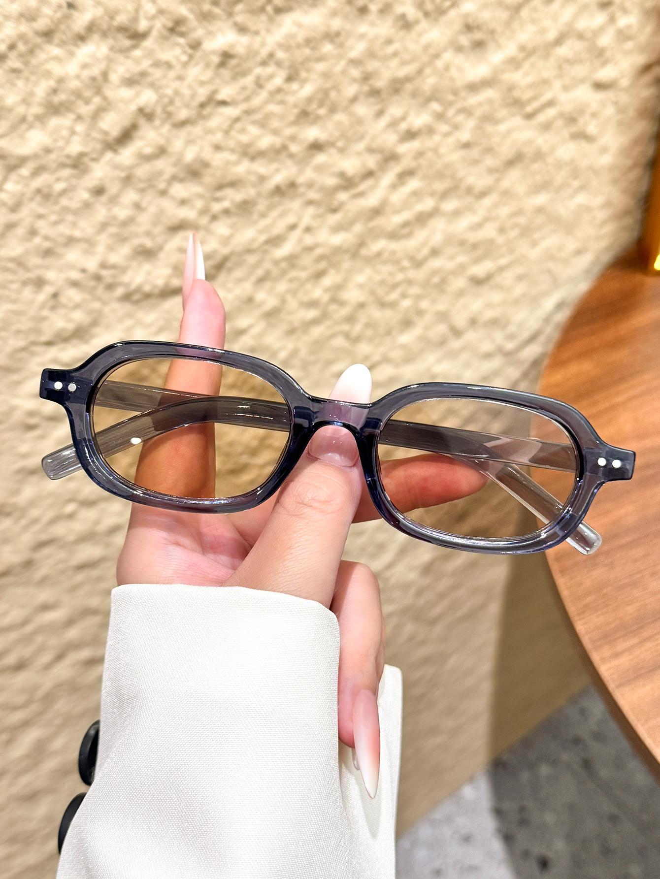 

1Pc Retro Stylish Square Frame Sunglasses, Simple and Casual Fashion Basics, Stylish Outfit, Street Photography, Driving