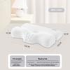 1 oreiller cervical ergonomique pour le soutien de la colonne cervicale, adapté aux personnes dormant sur le côté, au dos et au cou pendant le sommeil.
