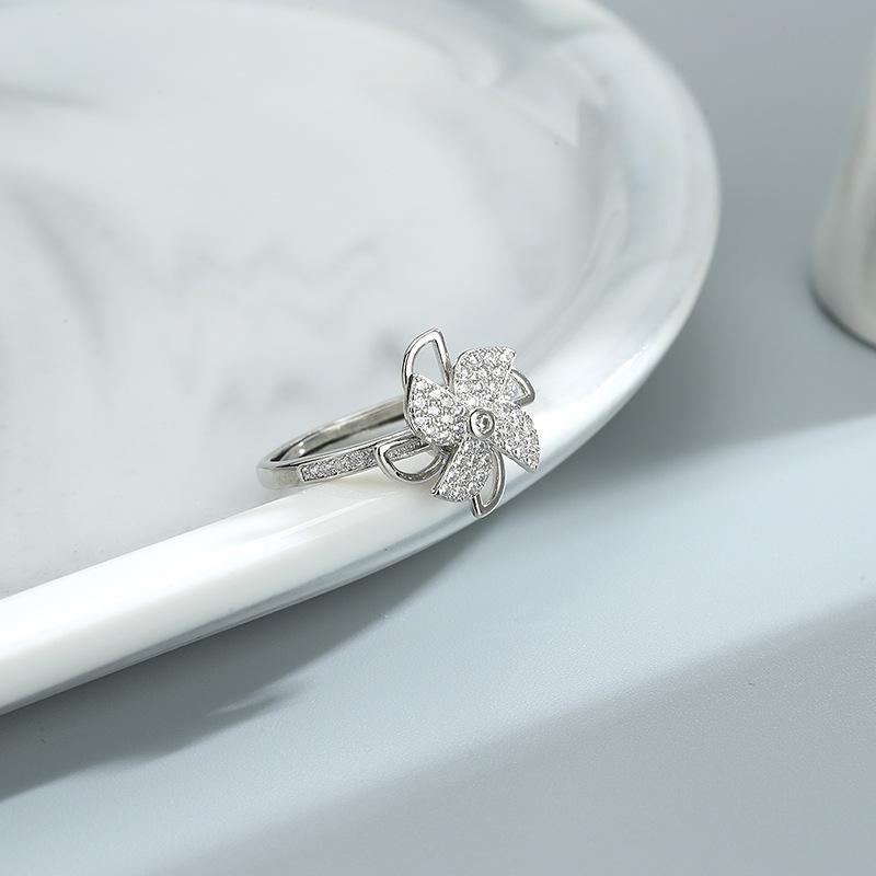 Lindon Classic Copper Alloy Zircon Ring Ladies Jewelry Wedding Promise Party Gift