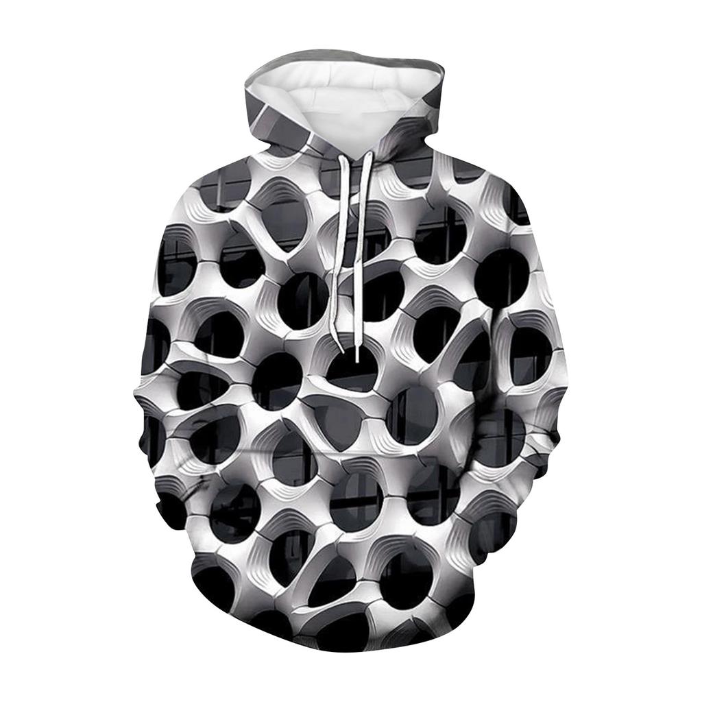 3D Sweater Vortex Print Long Sleeve Hoodie Men's Sportswear