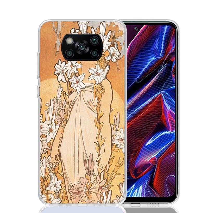 

Alfons Mucha Primavera Case Phone Cover for Xiaomi Mi 11T 12T 10T 9T Pro 11i 12X 13 12 11 10 9 8 Lite 6X 5X A3 A2 Trend Fundas Xiaomi Mi A3 Lite