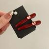 2Pcs Girl Hairpins Three-Dimensional Fruit Design Glossy Resin Texture Fix Broken Hair Slender
