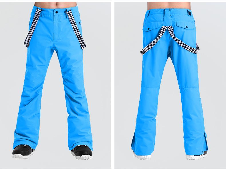 Men's Windproof Waterproof Ski Bib Pants - Thick, Warm, for Outdoor Sports